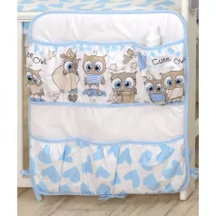   Mama Kiddies® Baby Bear vreckový organizér bielo-modrý so sovičkami