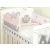 Mama Kiddies Baby Bear 6-dielna detská posteľná bielizeň s mantinelom 180°, ružová - vzor so sloníkmi