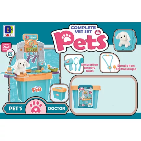 Veterinárna súprava hračiek so šteniatkom