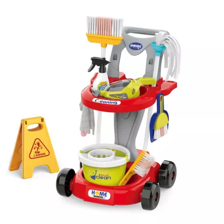Mama Kiddies® 20-dielna upratovacia súprava Little Helper s doplnkami – červená farba