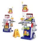 Mama Kiddies® upratovací vozík so súpravou a vysávačom – modro-biele prevedenie
