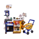 Luxusný supermarketový set s nákupným vozíkom, skenerom, pokladňou a čítačkou kariet