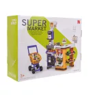 Luxusný supermarketový set s nákupným vozíkom, skenerom, pokladňou a čítačkou kariet