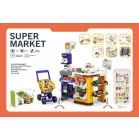 Luxusný supermarketový set s nákupným vozíkom, skenerom, pokladňou a čítačkou kariet
