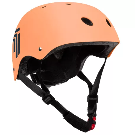 Športová prilba 7-Brand – čierno-oranžová farba – 52–56 cm