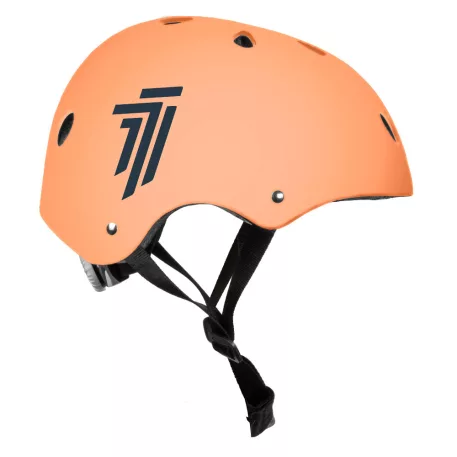 Športová prilba 7-Brand – čierno-oranžová farba – 52–56 cm