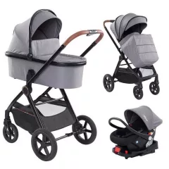   Mama Kiddies® PRIMO 4v1 multifunkčný kočík v sivej farbe + DARČEK