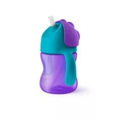 Philips Avent hrnček 200 ml s ohnutou slamkou dievča 