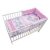 Mama Kiddies Sofie Dreams 4-dielna detská posteľná bielizeň s mantinelom 180°, ružová