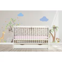   Mama Kiddies® Sofie Dreams 5-dielna detská posteľná bielizeň s 360° roštom Dancing Bunny v sivej farbe