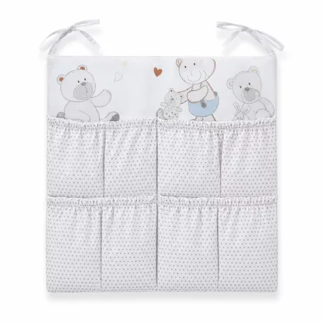 Mama Kiddies® Sofie Dreams Vreckový úložný priestor v sivej farbe - Teddy Play
