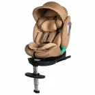 ISOFIX 360° otočná autosedačka Mama Kiddies® iSize Journey Extra (40–150 cm) v béžovej farbe s podpornou nohou + darček slnečná clona a opierka nôh