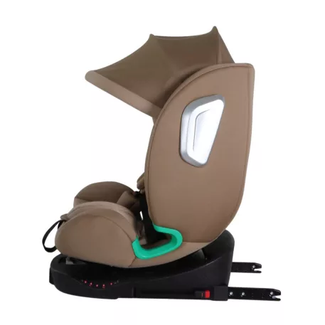 ISOFIX 360° otočná autosedačka Mama Kiddies® iSize Journey Extra (40–150 cm) v béžovej farbe s podpornou nohou + darček slnečná clona a opierka nôh