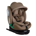 ISOFIX 360° otočná autosedačka Mama Kiddies® iSize Journey Extra (40–150 cm) v béžovej farbe s podpornou nohou + darček slnečná clona a opierka nôh