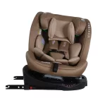 ISOFIX 360° otočná autosedačka Mama Kiddies® iSize Journey Extra (40–150 cm) v béžovej farbe s podpornou nohou + darček slnečná clona a opierka nôh