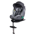 ISOFIX 360° otočná autosedačka Mama Kiddies® iSize Journey Extra (40–150 cm) v sivej farbe s podpornou nohou + darček slnečná clona a opierka nohy