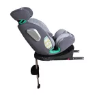 ISOFIX 360° otočná autosedačka Mama Kiddies® iSize Journey Extra (40–150 cm) v sivej farbe s podpornou nohou + darček slnečná clona a opierka nohy
