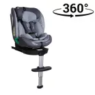 ISOFIX 360° otočná autosedačka Mama Kiddies® iSize Journey Extra (40–150 cm) v sivej farbe s podpornou nohou + darček slnečná clona a opierka nohy