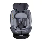 ISOFIX 360° otočná autosedačka Mama Kiddies® iSize Journey Extra (40–150 cm) v sivej farbe s podpornou nohou + darček slnečná clona a opierka nohy