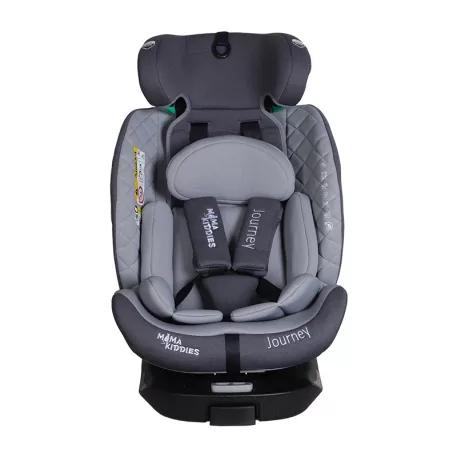 ISOFIX 360° otočná autosedačka Mama Kiddies® iSize Journey Extra (40–150 cm) v sivej farbe s podpornou nohou + darček slnečná clona a opierka nohy