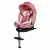 ISOFIX 360° otočná autosedačka Mama Kiddies® iSize Journey Extra (40–150 cm) v ružovej farbe s podpornou nohou + darček slnečná clona a opierka nohy