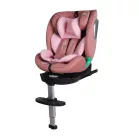 ISOFIX 360° otočná autosedačka Mama Kiddies® iSize Journey Extra (40–150 cm) v ružovej farbe s podpornou nohou + darček slnečná clona a opierka nohy