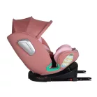 ISOFIX 360° otočná autosedačka Mama Kiddies® iSize Journey Extra (40–150 cm) v ružovej farbe s podpornou nohou + darček slnečná clona a opierka nohy