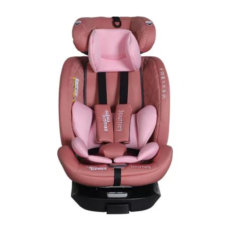 ISOFIX 360° otočná autosedačka Mama Kiddies® iSize Journey Extra (40–150 cm) v ružovej farbe s podpornou nohou + darček slnečná clona a opierka nohy