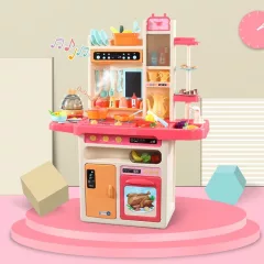   Mama Kiddies® 65 kusová KitchenStar set detská kuchynka - v ružovej farbe