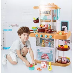   Mama Kiddies® 43-dielna KitchenStar detská kuchynka - oranžová