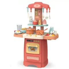   Mama Kiddies® 29 dielná Effluent Kitchent detská kuchynka - v ružovej farbe