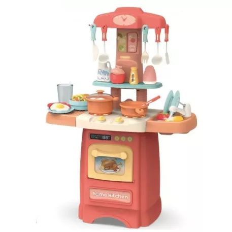 Mama Kiddies® Effluent Kitchen 29-dielna detská kuchynka – ružová