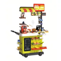   Mama Kiddies® 88-dielny Fast Food stánok, výška 102 cm, zelená farba
