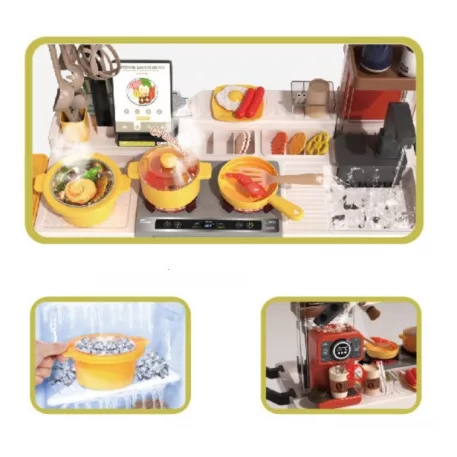 Mama Kiddies® 88-dielny Fast Food stánok, výška 102 cm, zelená farba