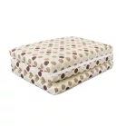 Mama Kiddies® Sofie Dreams skladací penový matrac 120×60×5 cm so 100 % bavlneným poťahom – hnedé bodky