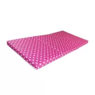 Mama Kiddies® Sofie Dreams skladací penový matrac 120×60×5 cm so 100 % bavlneným poťahom – ružový s bielymi hviezdičkami.