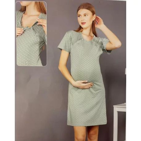Tehotenská nočná košeľa s gombíkmi – veľkosť M