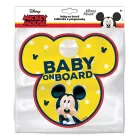 Tabuľka do auta s prísavkou Dieťa v aute - BABY ON BOARD - Mickey