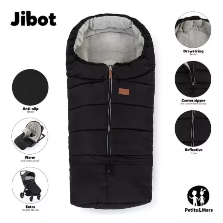 Petite&Mars nastaviteľný fusak 3v1 Jibot – Charcoal Grey