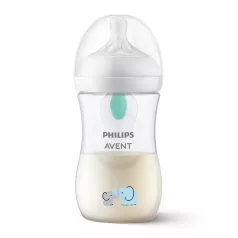  Dojčenská fľaša Avent Natural Response AirFree s motívom sloníka, 260 ml, od 1 mesiaca