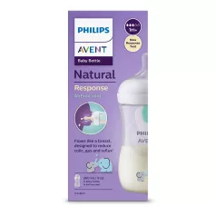   Dojčenská fľaša Avent Natural Response AirFree s motívom sloníka, 260 ml, od 1 mesiaca