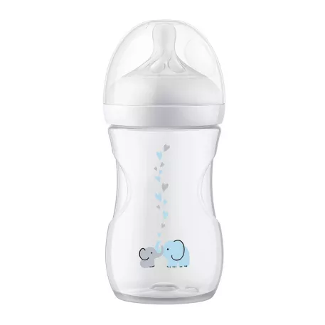 Dojčenská fľaša Avent Natural Response AirFree s motívom sloníka, 260 ml, od 1 mesiaca