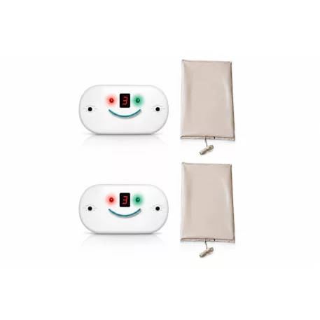 Baby Control Premium TWINS – 2 ks monitor dychu, 2 ks extra veľké snímacie podložky