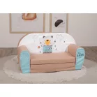 Mama Kiddies® prémiové rozkladacie dvojité detské kreslo - Bear in the Rain