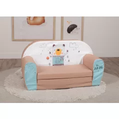   Mama Kiddies® prémiové rozkladacie dvojité detské kreslo - Bear in the Rain
