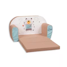   Mama Kiddies® prémiové rozkladacie dvojité detské kreslo - Bear in the Rain