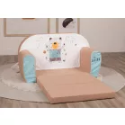 Mama Kiddies® prémiové rozkladacie dvojité detské kreslo - Bear in the Rain