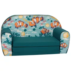   Mama Kiddies® prémiové rozkladacie dvojité detské kreslo - Clown Fish