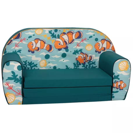 Mama Kiddies® prémiové rozkladacie dvojité detské kreslo - Clown Fish