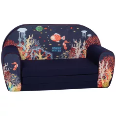   Mama Kiddies® prémiové rozkladacie dvojité detské kreslo - Under the sea